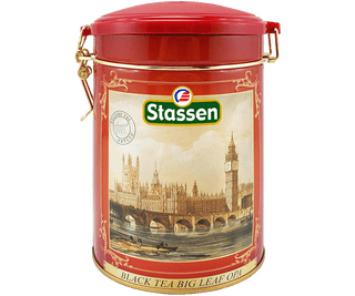 Stassen Big Leaf Opa w czerwonej puszce - herbata cejlońska liściasta bez dodatków.