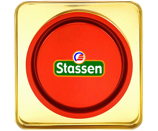 Stassen Pure Ceylon Tea w czerwonej puszce – herbata cejlońska liściasta bez dodatków.