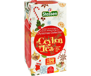 Stassen Christmas Collection w świątecznie zdobionym pudełku – zestaw 5 smaków ekspresowych herbat cejlońskich.