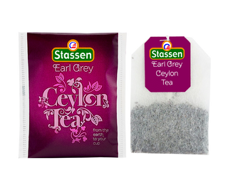 Stassen Earl Grey w fioletowym pudełku – ekspresowa herbata cejlońska z bergamotką.