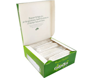 Stassen Green Tea w zielonym pudełku – ekspresowa herbata cejlońska bez dodatków.