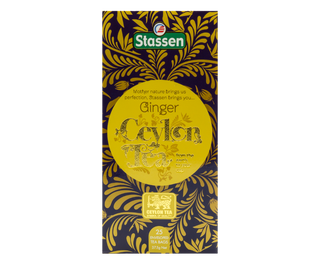 STASSEN Herbata - Ginger Tea - ozdobne opakowanie z imbirowymi ornamentami. 