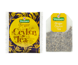 STASSEN Herbata - Ginger Tea - ozdobne opakowanie z imbirowymi ornamentami. 