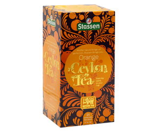 STASSEN Herbata - Orange Tea - ozdobne opakowanie z motywem pomarańczy.
